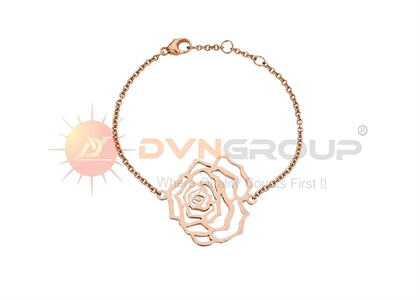 Rose Gold Plated Flower Bracelet